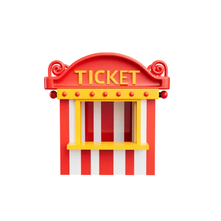 Ticket Window  3D Icon