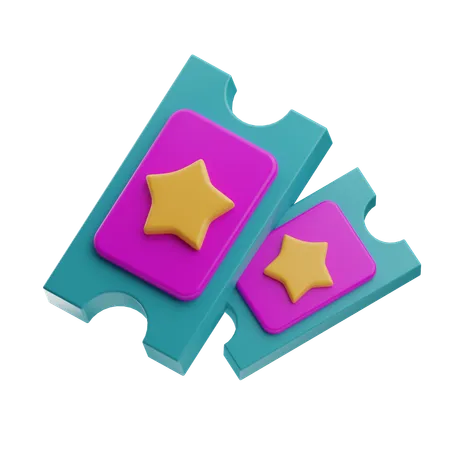 Tickets  3D Icon