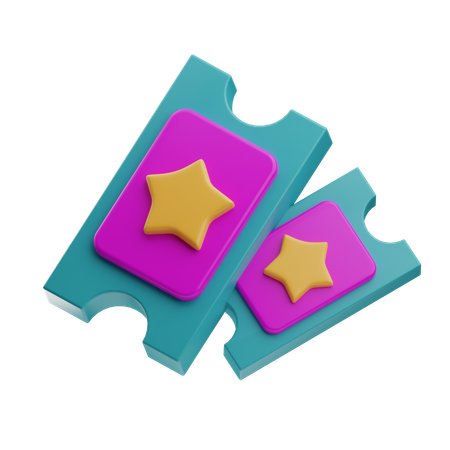 Tickets  3D Icon