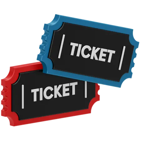 Tickets  3D Icon