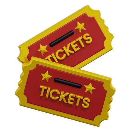 Tickets  3D Icon