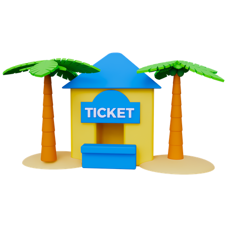 Ticketschalter  3D Icon