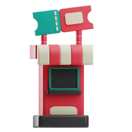 Der Fahrkartenschalter  3D Icon