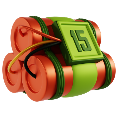 Ticking Time Bomb  3D Icon