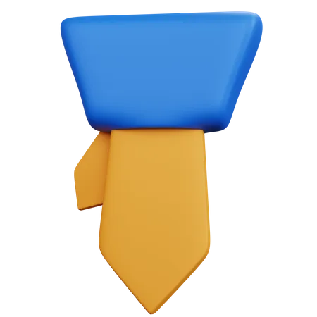 3 D Rendering Yellow Tie Isolated 3D Icon