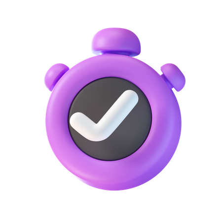 Tiempo aprobado  3D Icon