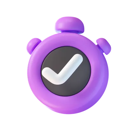 Tiempo aprobado  3D Icon