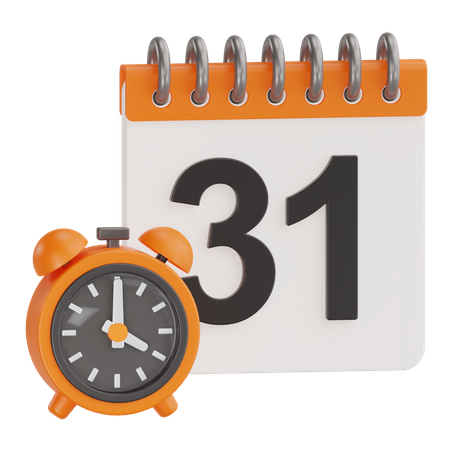 Tiempo del calendario  3D Icon