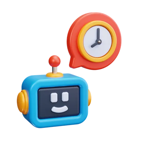 Tiempo de chatbot  3D Icon