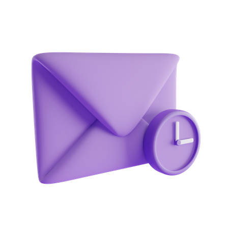 Tiempo de correo electrónico  3D Icon