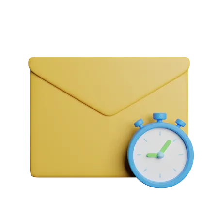 Tiempo de correo  3D Icon