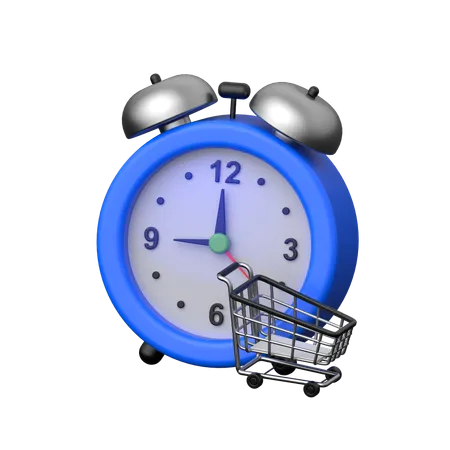 Tiempo de compras  3D Icon