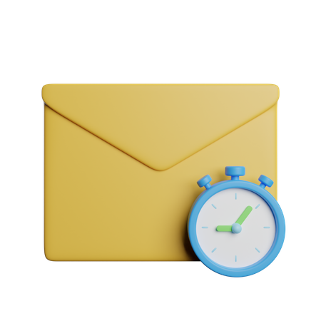 Tiempo de correo  3D Icon