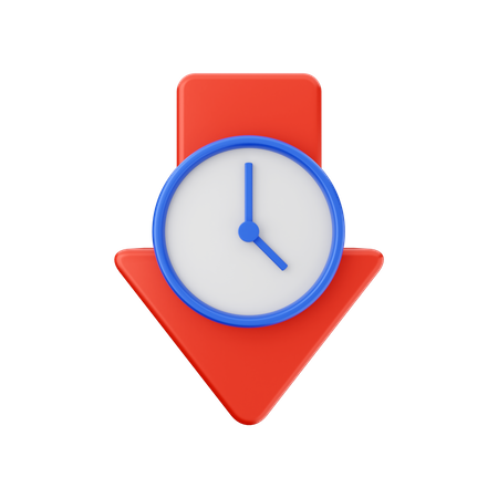 Disminuir el tiempo  3D Icon