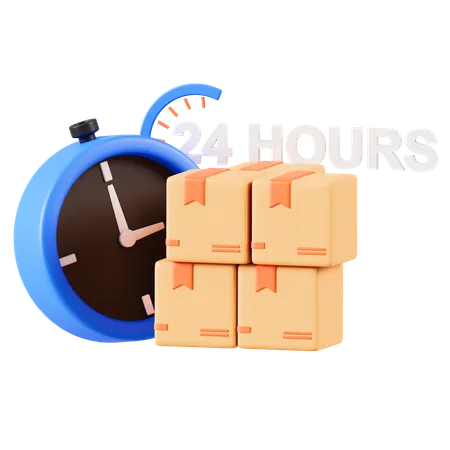 El tiempo de entrega  3D Icon