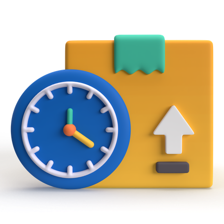 El tiempo de entrega  3D Icon