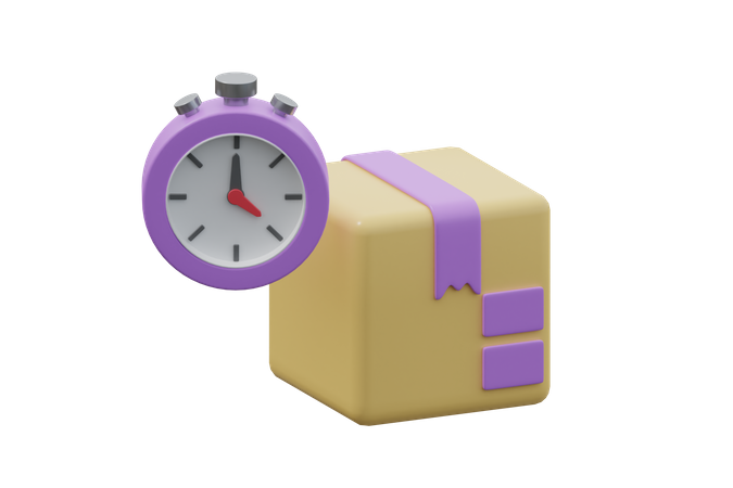 El tiempo de entrega  3D Icon