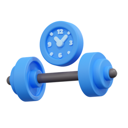 Tiempo de gimnasio  3D Icon