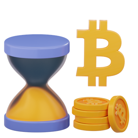 Tiempo de inversión bitcoin  3D Icon