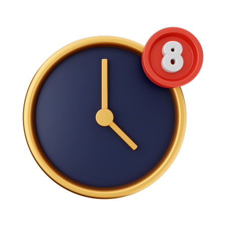 Tiempo de notificación  3D Icon