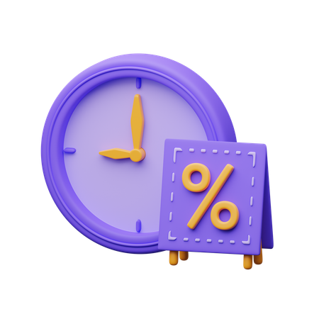 Tiempo de promoción  3D Icon