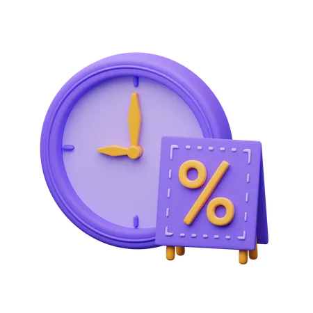 Tiempo de promoción  3D Icon