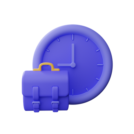 Tiempo de trabajo  3D Icon