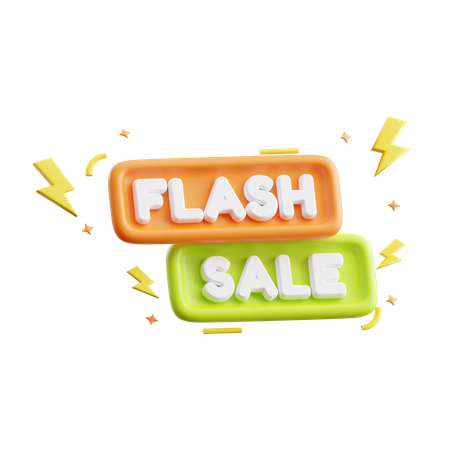 Tiempo de venta flash  3D Illustration