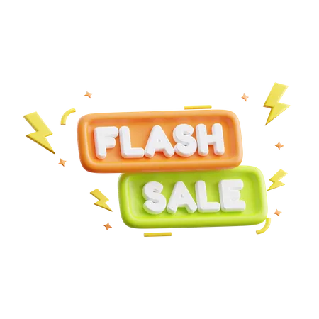 Tiempo de venta flash  3D Illustration