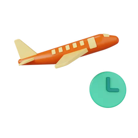Tiempo de vuelo  3D Icon