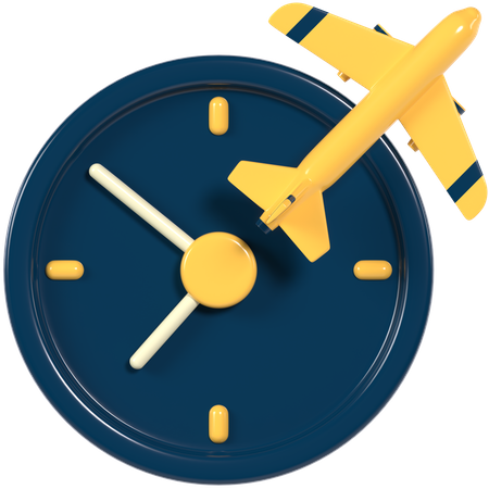 Tiempo de vuelo  3D Icon