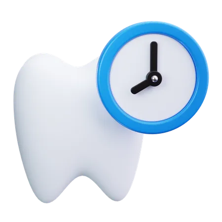 Tiempo dental  3D Icon