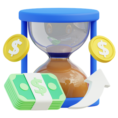 Tiempo dinero  3D Icon