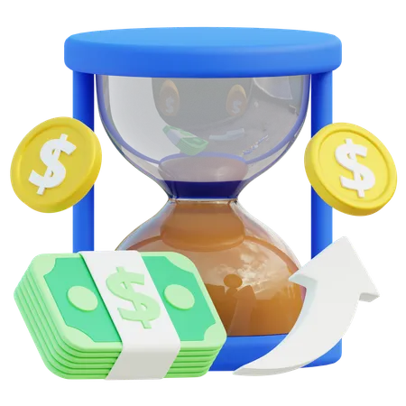 Tiempo dinero  3D Icon