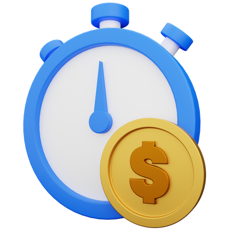 Tiempo dinero  3D Icon