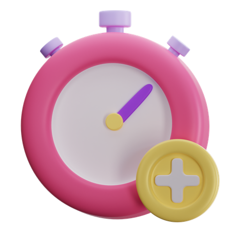 Tiempo extra  3D Icon