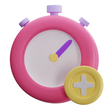 Tiempo extra  3D Icon