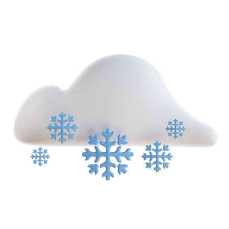 Clima nevado  3D Icon