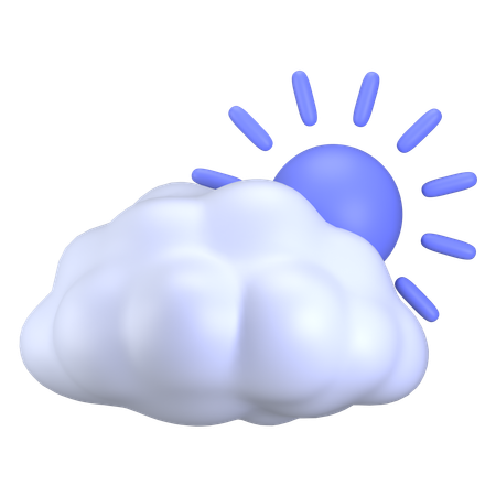 Clima nublado  3D Icon