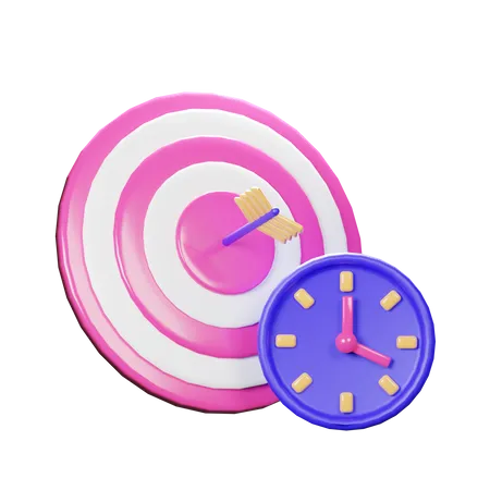 Tiempo objetivo  3D Icon