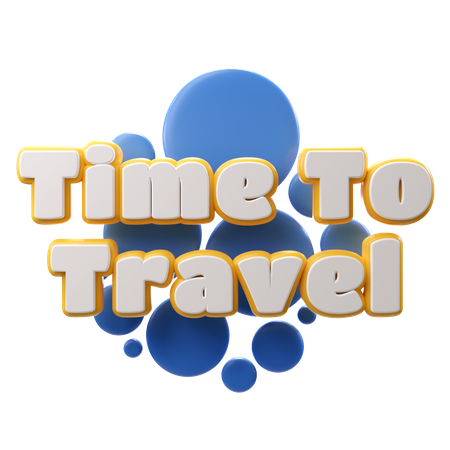 Texto de tiempo para viajar  3D Icon