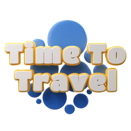 Texto de tiempo para viajar  3D Icon