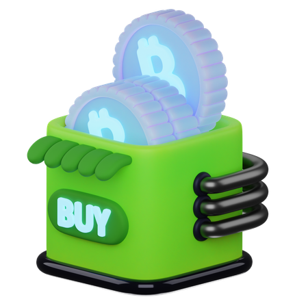 Tienda de bitcoins  3D Icon