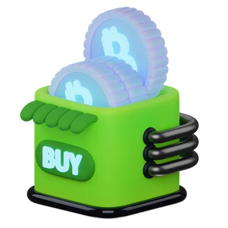 Tienda de bitcoins  3D Icon