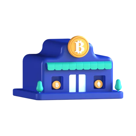 Tienda Bitcoin  3D Icon