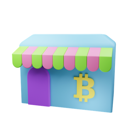 Tienda Bitcoin  3D Icon