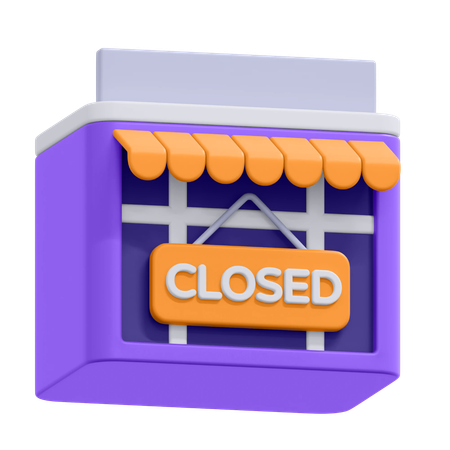 Tienda cerrada  3D Icon