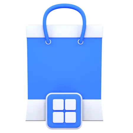 Tienda de aplicaciones de compras  3D Icon