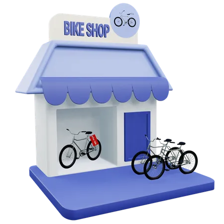 Tienda de bicicletas  3D Icon