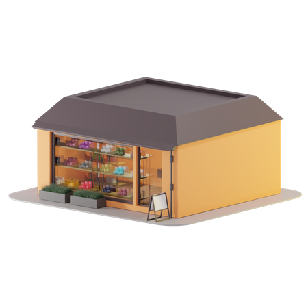 Tienda de calzado  3D Illustration